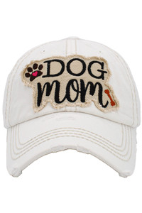DOG MOM VINTAGE BASEBALL CAP-KBV-1140