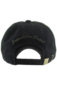 CAMO RIBBON WASHED VINTAGE BASEBALL CAP-KBVT-213