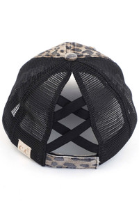 C.C GLITTER SMILEY PATCH KIDS PONY CAP-KIDS-BT-1015