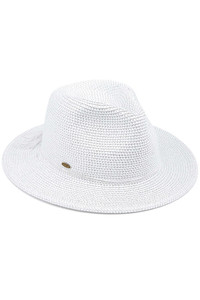 C.C LUREX STRAW PANAMA SUN HAT-ST-807