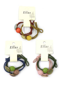 LOVE BEAD PONYTAIL HOLDER-EPT2197B (12pc)