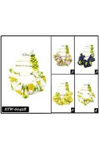 PINEAPPLE PONYTAIL HOLDER AND PIN SET-ETW6042B (12pc)