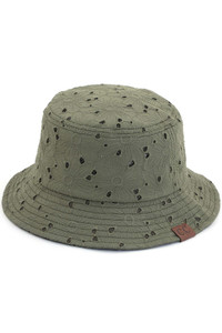 C.C EMBROIDERED FLORAL COTTON EYELET HAT-BK-1016