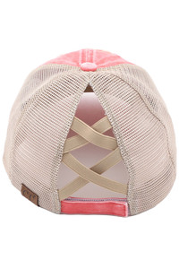 C.C BEE HAPPY PATCH VINTAGE PONY CAP-BT-1002