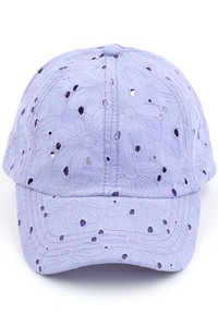 C.C EMBROIDERED FLORAL COTTON PONY CAP-BT-1016