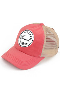 C.C BEYOND BLESSED patch criss cross pony cap