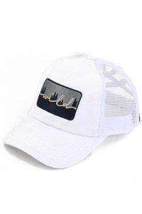 C.C WILD PATCH CRISS CROSS PONY CAP-MBT-7009
