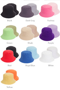 SOLID REVERSIBLE BUCKET HAT-BHP021