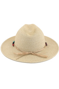 C.C MULTI THREADED TOGGLES TRIM PANAMA HAT-ST-1001