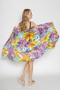 WATER COLOR FLORAL PRINT SCARF-WLL210165