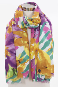 WATER COLOR FLORAL PRINT SCARF-WLL210165