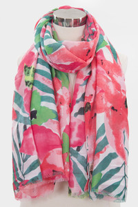 WATER COLOR FLORAL PRINT SCARF-WLL210165