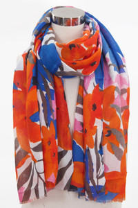 WATER COLOR FLORAL PRINT SCARF-WLL210165