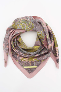 FLORAL PRINT SILKY TWILL SCARF-BASC8019