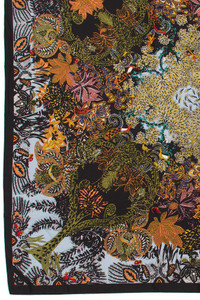 FLORAL PRINT SILKY TWILL SCARF-BASC8019