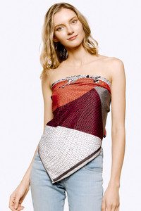 ANIMAL PRINT SILKY TWILL SCARF-BASC8015