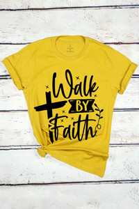 WALK BY FAITH GRAPHIC TEE-TS1020 (6pc)