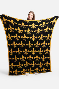 FLEUR-DE-LIS THROW BLANKET-JCL2004
