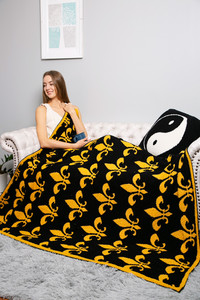 FLEUR-DE-LIS THROW BLANKET-JCL2004