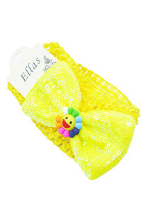 KID SMILY FLOWER HEAD WRAP-EKD6921B (12pc)