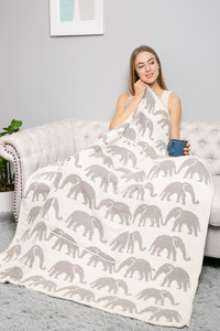 ELEPHANT THROW BLANKET PILLOW 2 IN 1-JCL2024