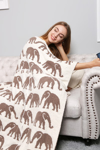 ELEPHANT THROW BLANKET PILLOW 2 IN 1-JCL2024