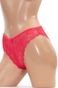 SOLID LACE COTTON PANTY-P2102 (12pc)