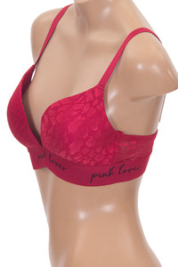 No wire leopard pink lover bra