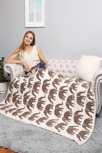 ELEPHANT THROW BLANKET-JCL2003