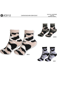 CAMOUFLAGE MINI-CREW SOCKS-JCS112 (6pairs)