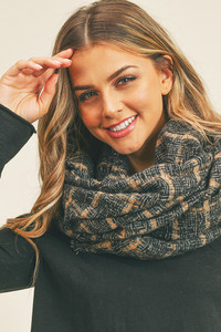 PLAID INFINITY SCARF-MS0250