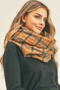PLAID INFINITY SCARF-MS0250