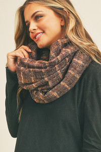 PLAID INFINITY SCARF-MS0250