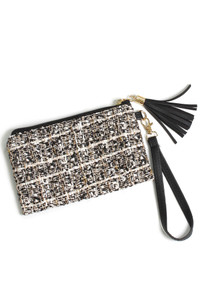 TWEED LUREX POUCH BAG WITH WRISTLET-EBG10318M