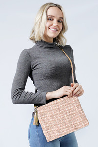 TWEED LUREX CROSSBODY BAG-EBG10318L