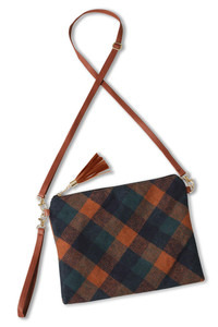 PLAID PATTERN CROSSBODY BAG-EBG10324L