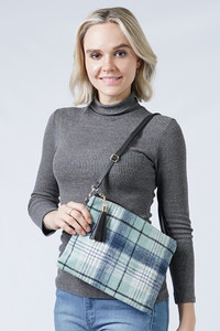 PLAID PATTERN CROSSBODY BAG-EBG10362L