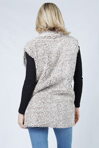 SHERPA FLEECE VEST WITH ZIPPER-EVT10369