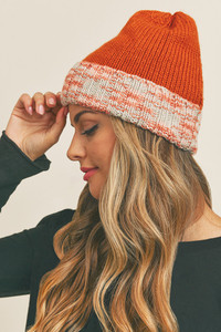 MULTI COLOR BAND FLEECE BEANIE-MH0090