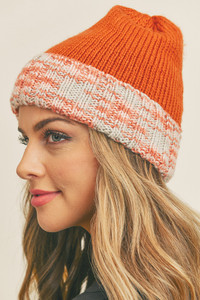 MULTI COLOR BAND FLEECE BEANIE-MH0090