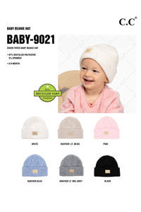 C.C SUEDE PATCH BABY BEANIE-BABY-9021