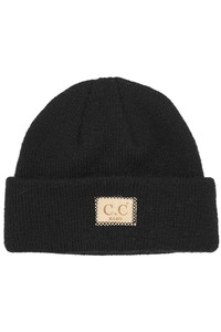 C.C SUEDE PATCH BABY BEANIE-BABY-9021