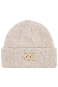 C.C SUEDE PATCH BABY BEANIE-BABY-9021