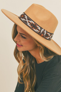 TRIBAL BAND PANAMA HAT-MH0086