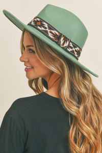 TRIBAL BAND PANAMA HAT-MH0086