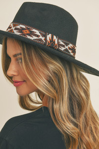 TRIBAL BAND PANAMA HAT-MH0086