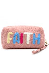 FAUX FUR FAITH WRISTLET POUCH-MP0165