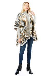 AZTEC PATTERN RUANA-LOF1285