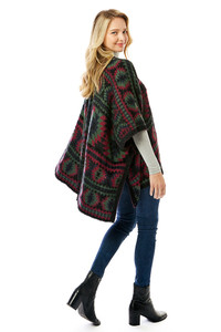 AZTEC PATTERN RUANA-LOF1285