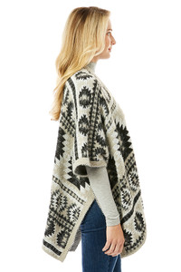 AZTEC PATTERN RUANA-LOF1285